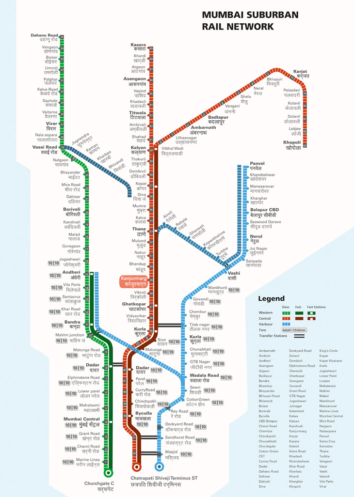 mumbai tourist map with distance